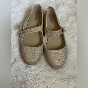 Cat & Jack gold glittery flats